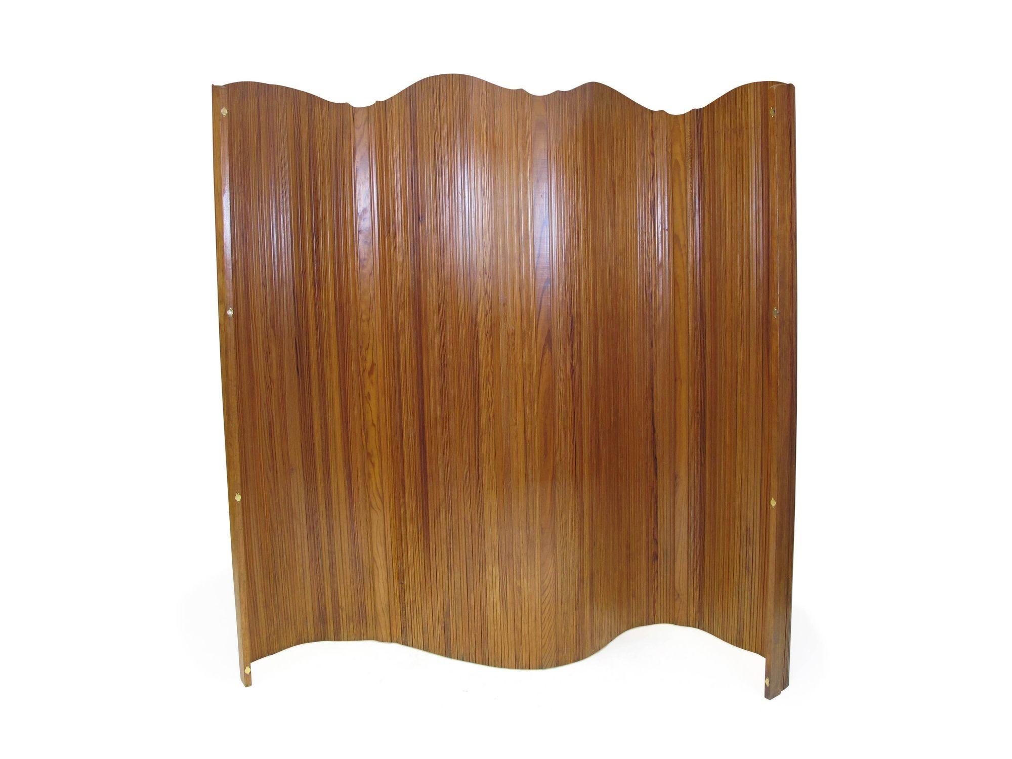 Jomaine Baumann 1930's French Art Deco tambour screen room-divider In Good Condition For Sale In Oakland, CA
