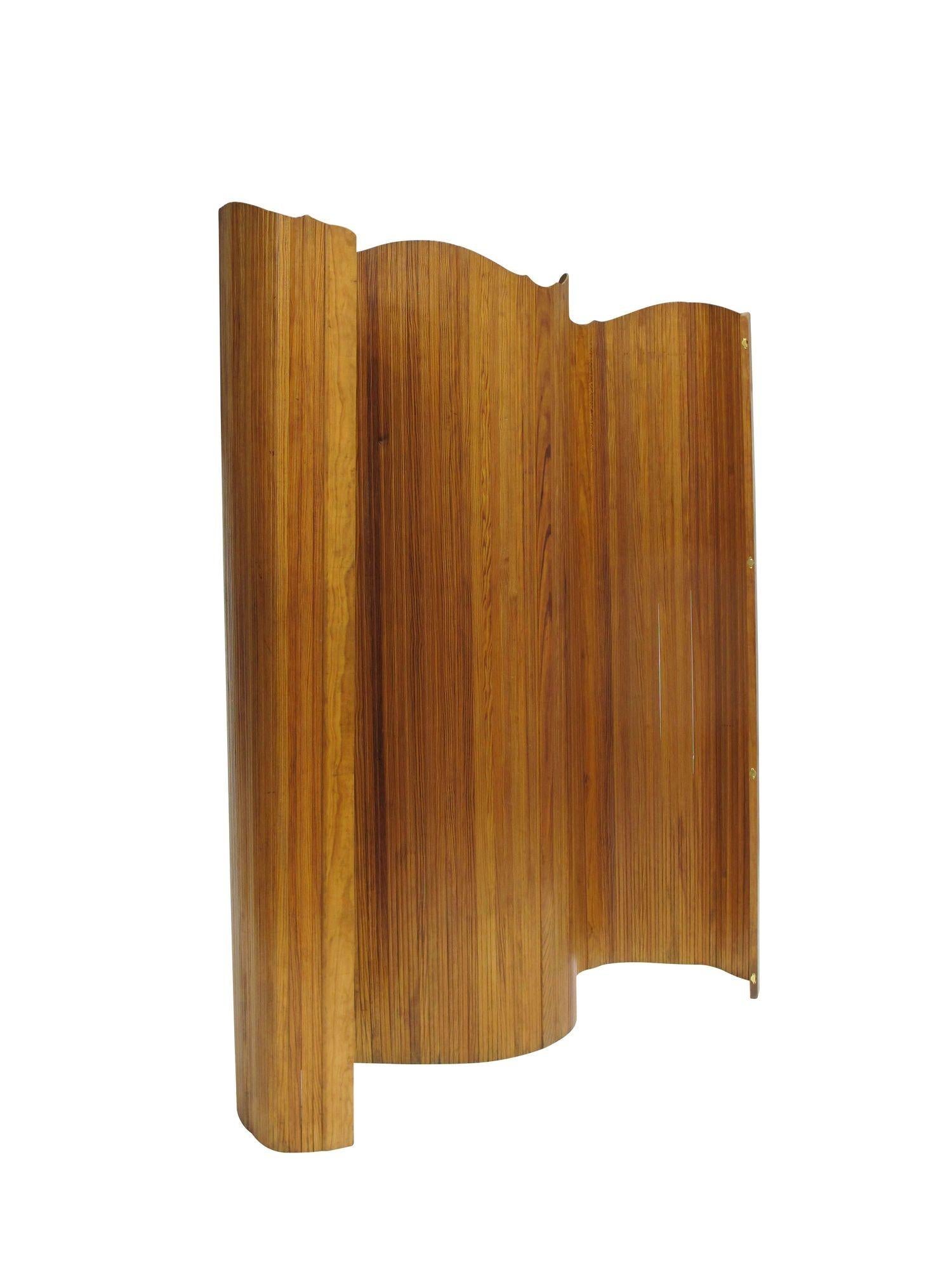Jomaine Baumann 1930's French Art Deco tambour screen room-divider For Sale 2