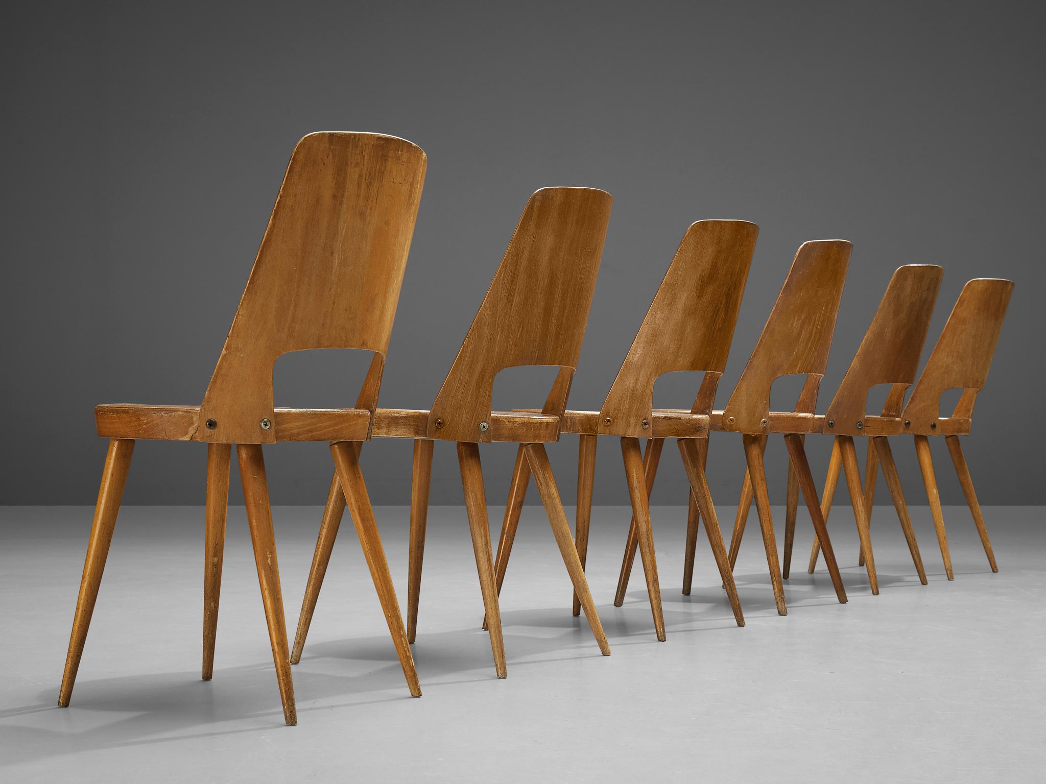 Jomaine Baumann Large Set of 'Mondor' Dining Chairs 4