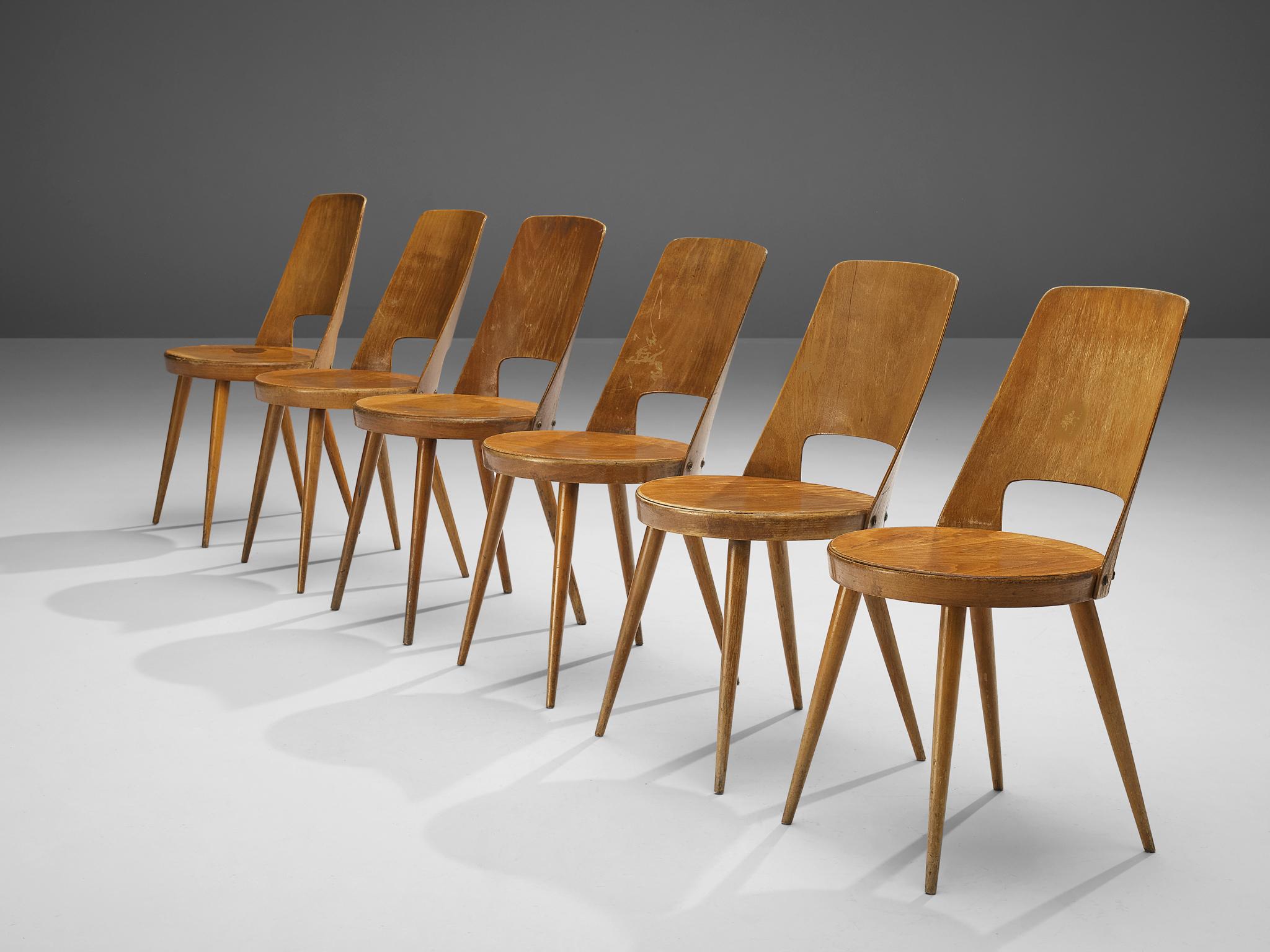 Jomaine Baumann Large Set of 'Mondor' Dining Chairs 6