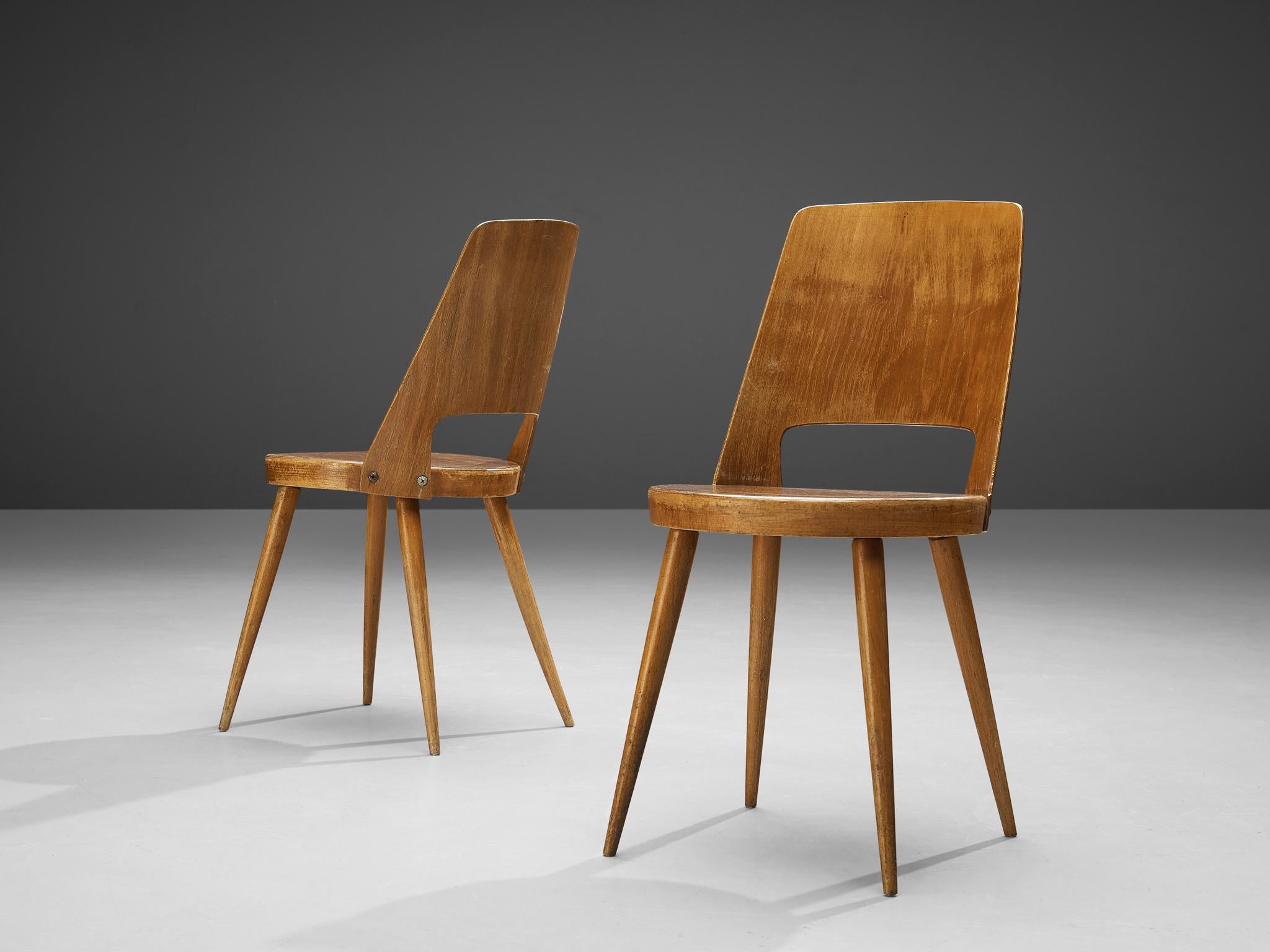 Mid-Century Modern Jomaine Baumann Large Set of 'Mondor' Dining Chairs