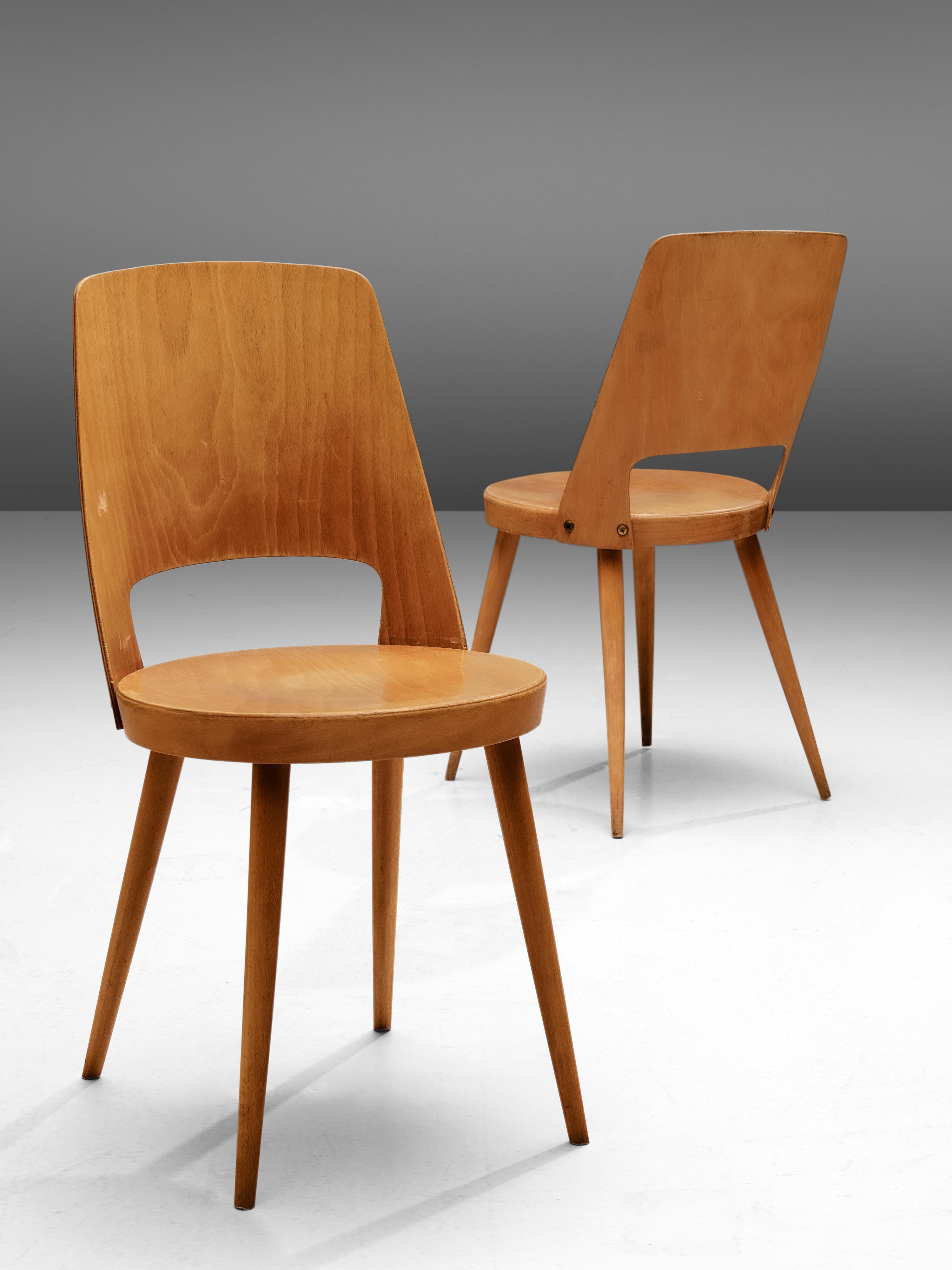 Wood Jomaine Baumann Large Set of 'Mondor' Dining Chairs