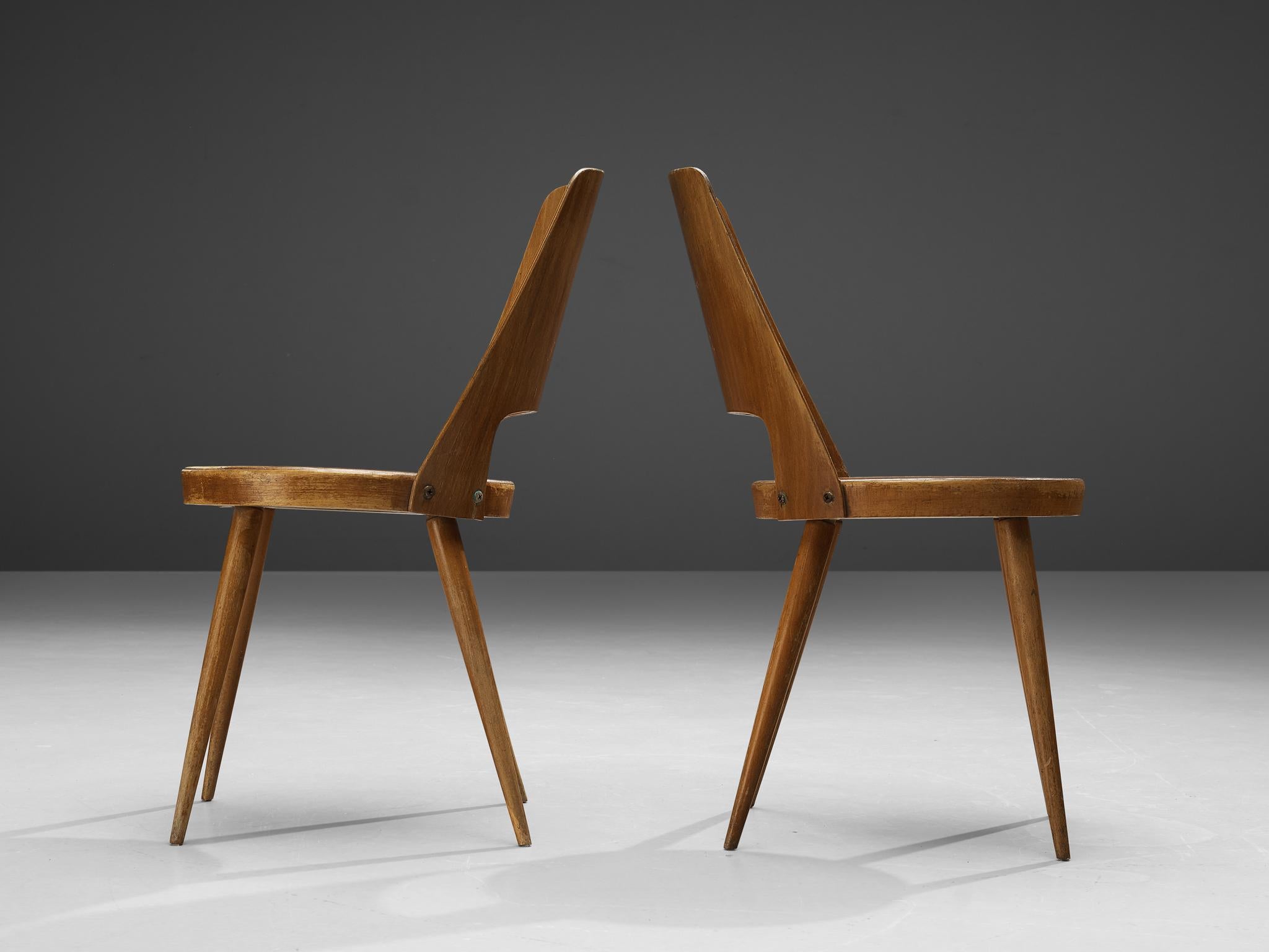 Wood Jomaine Baumann 'Mondor' Dining Chairs in Plywood