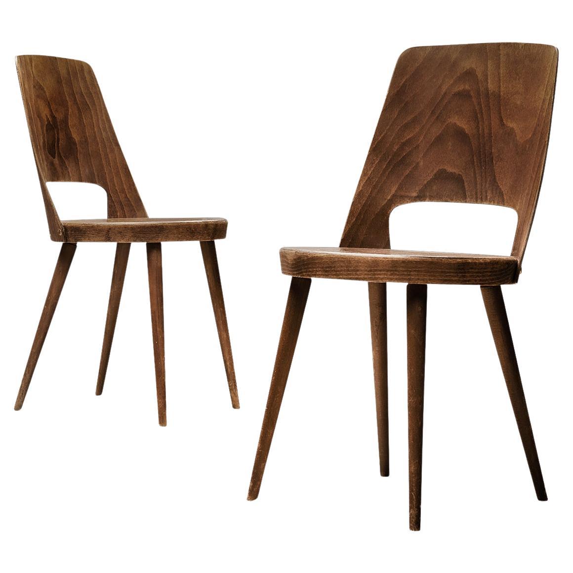 Jomaine Baumann Pair of 'Mondor' Dining Chairs
