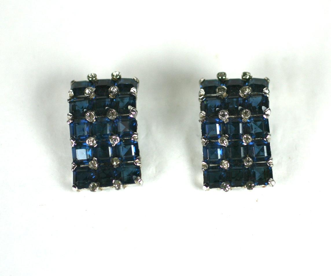 Art Deco Jomaz Invisibly Set Earclips For Sale