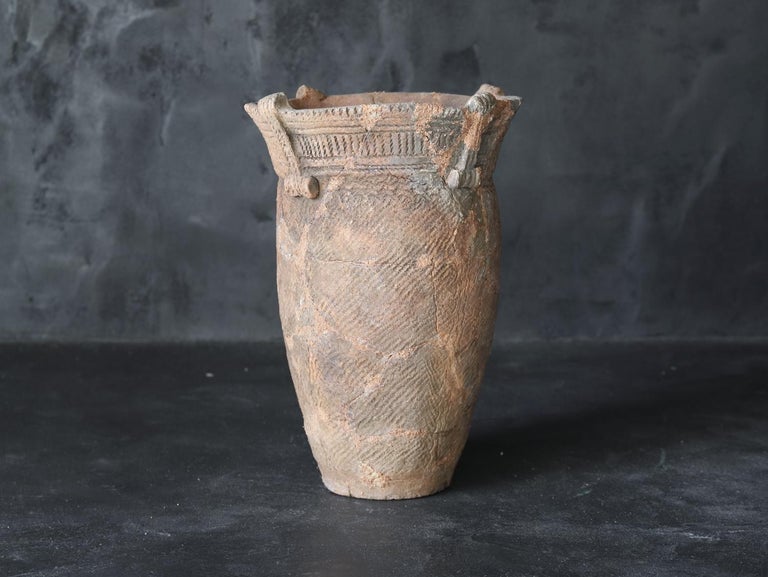 Jomon Pottery Deep Bowl /Antique Japanese vase/c. 14, 000–300 BC/Wabi ...