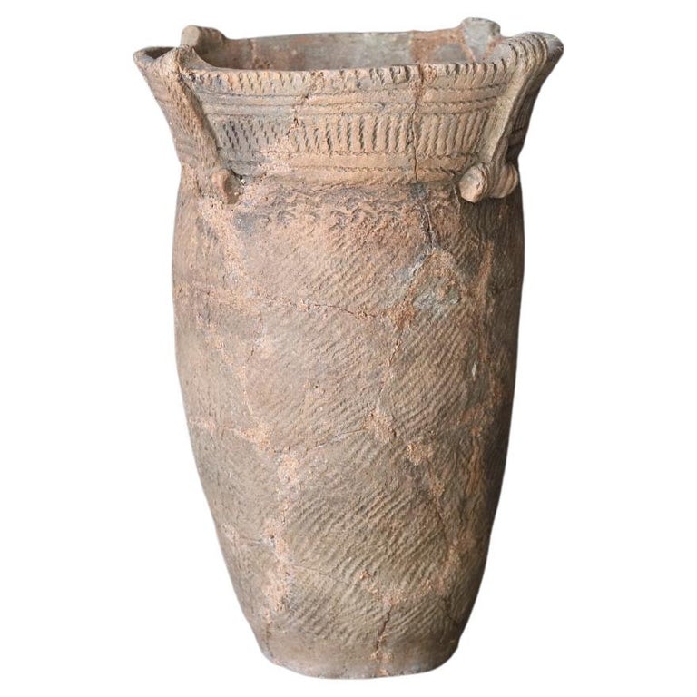Jomon Pottery Deep Bowl /Antique Japanese vase/c. 14, 000300 BC/Wabisabi For Sale at 1stDibs