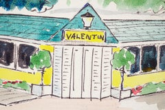 Mid Century Aptos California Market Watercolor