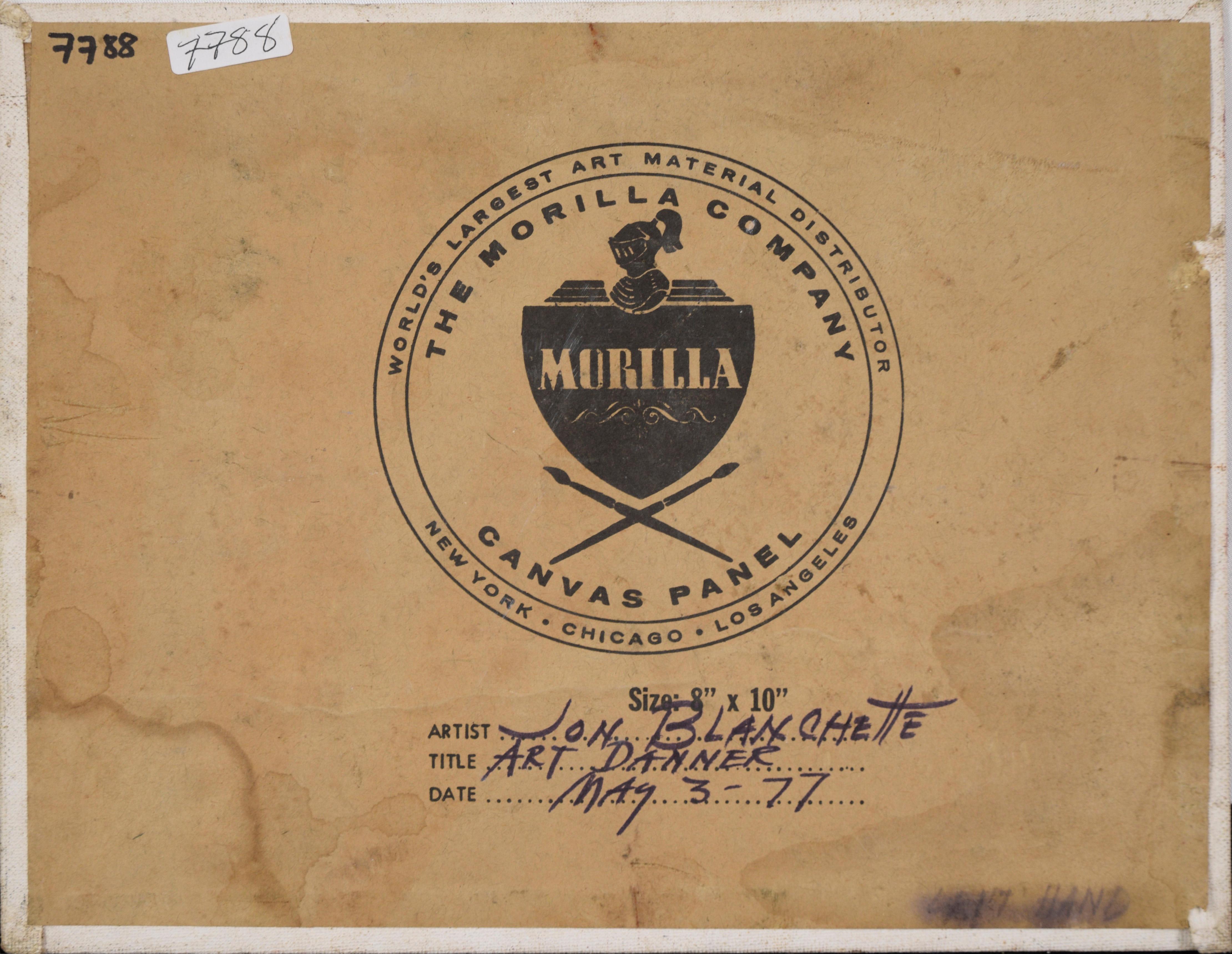 Expressionistic Portrait of a Man in Red - Original Oil Painting im Angebot 2