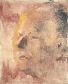 Expressionistic Portrait of a Man in Red - Original Oil Painting