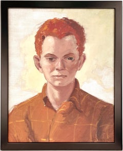 Vintage Mid Century Portrait -- Freckled Red Head Boy