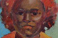 Mid Century Portrait of Woman in Red Hat