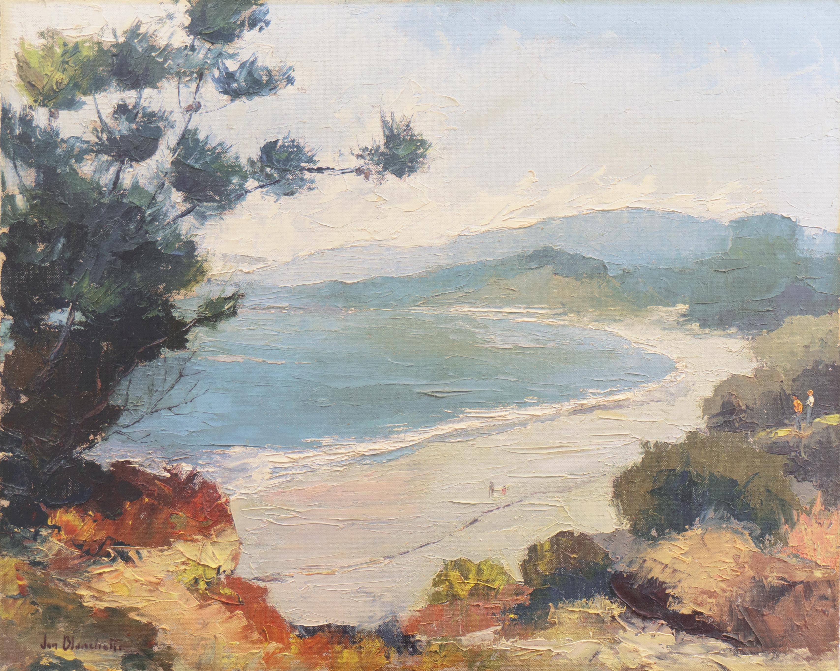 Jon Blanchette Landscape Painting - 'Rio Del Mar Beach, Aptos', Santa Cruz, California, Pittsburgh Art Institute