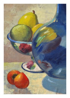Nature morte avec bouteille bleue