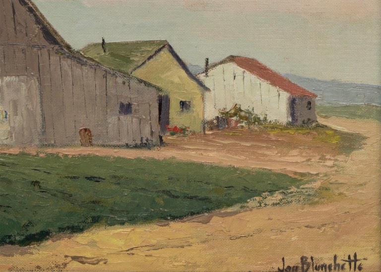 Jon Blanchette Untitled White Barn California Painting For