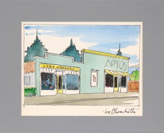 Vintage Van's Grocery, Aptos Village - Mid Century California Landscape 