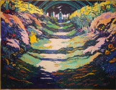 Vintage Giverny Gardens (Monet's Garden), Monumental Painting