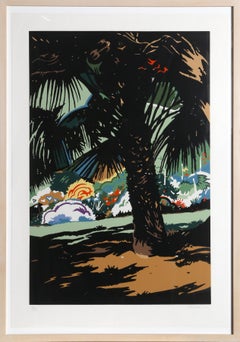 Palmettos, serigrafía fotorrealista enmarcada de Jon Carsman