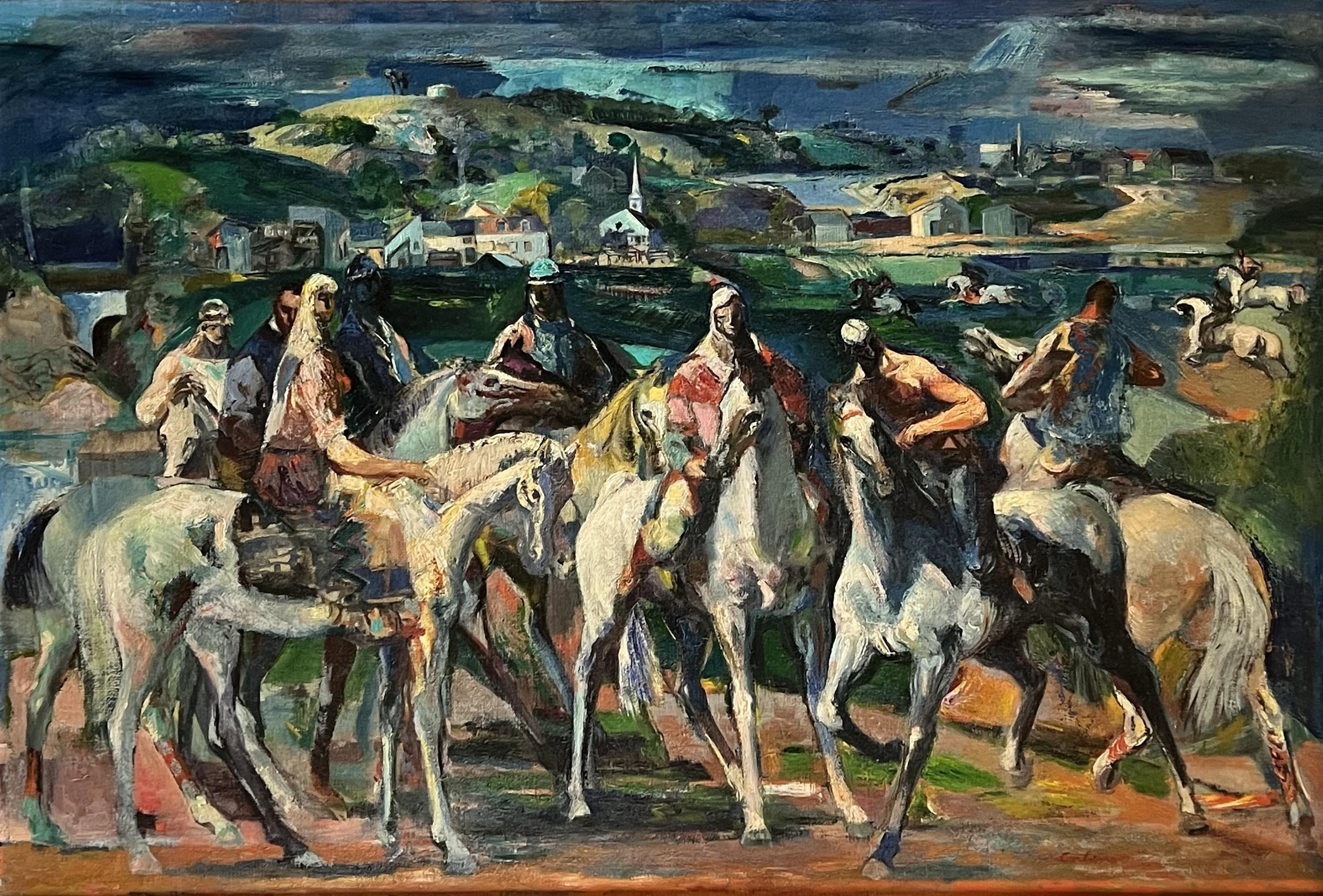 Die Reiter von Pigeon Hill  – Painting von Jon Corbino