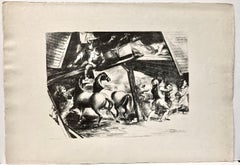 Jon Corbino, Tremblement de terre du Montana, 1936, lithographie