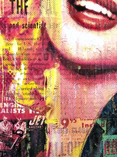 "You'll Never Know" Mixed Media Figurative Collage Composition on Panel Board