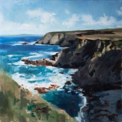 « Winter Light on Mutton Cove », peinture à l'huile originale de Mutton