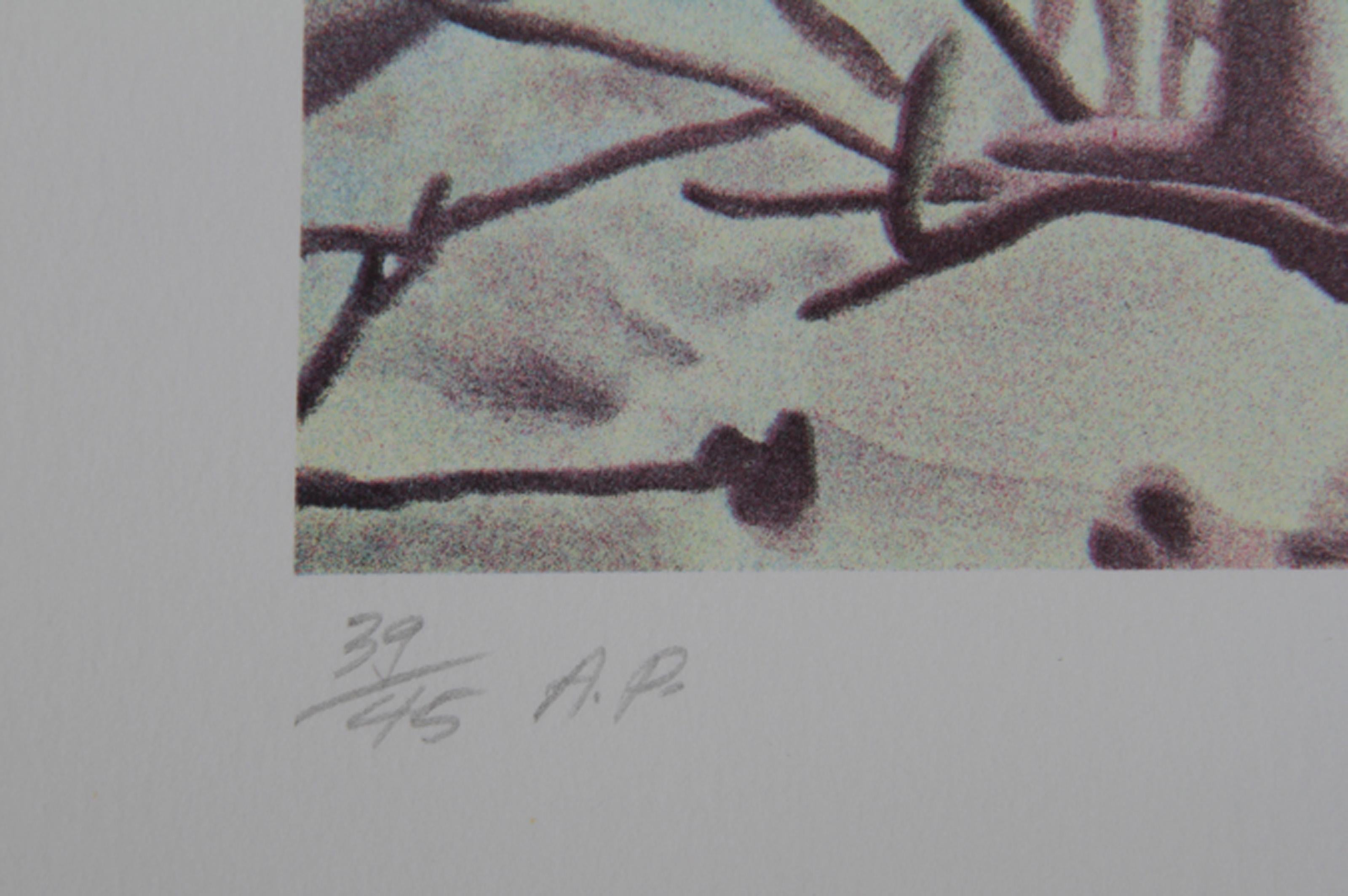 Magnolia IV, Impressionist Lithograph by Jon D'Orazio For Sale 1