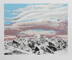 Cielo sobre montaña, litografía Pop Art de Jon D'Orazio