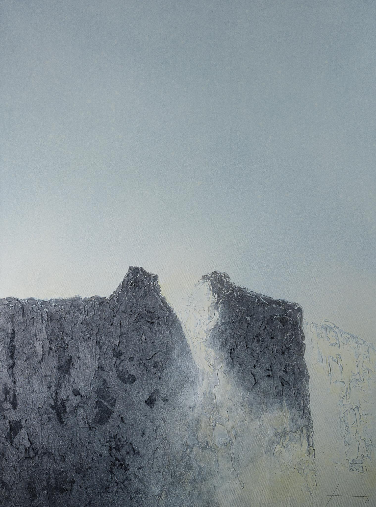 Black Mountains XIII - 21e siècle, Contemporain, Peinture, Technique mixte