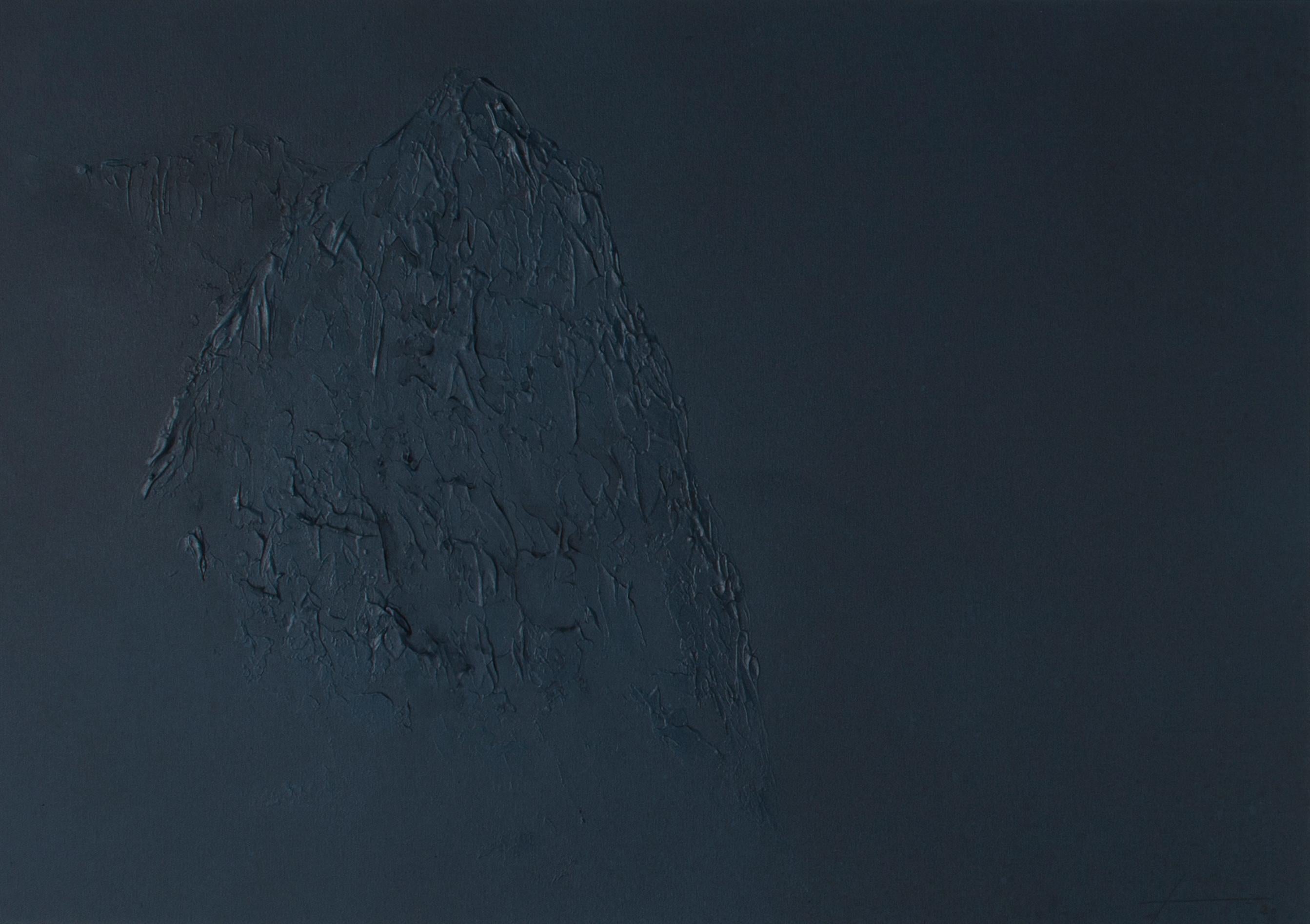 Tableau contemporain « Black Mountains XIV - 21st Century », peinture abstraite, paysage