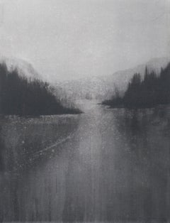 Paisaiak VI - 21st Century, Contemporary Art, Water, Landscape Painting, Dark