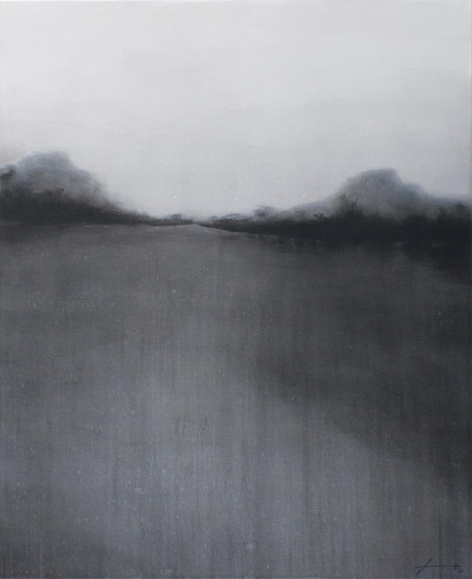 Paisaiak VII - 21st Century, Contemporary Art, Water, Landscape Painting, Dark