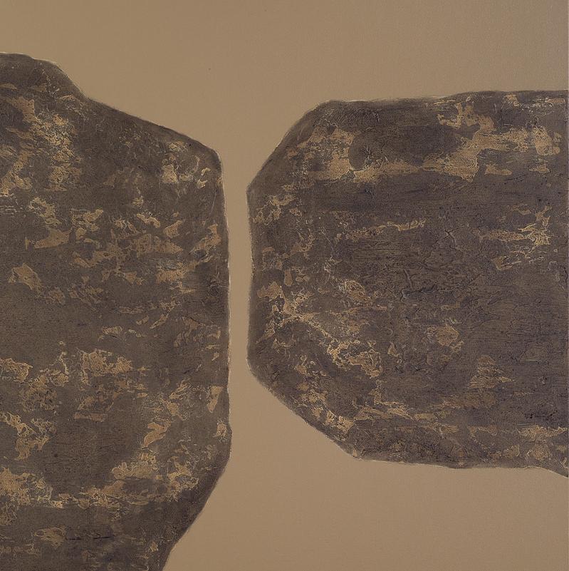 Stones XXXIV - 21. Jahrhundert, Zeitgenössisch, Abstrakte Malerei, Mixed Media (Braun), Abstract Painting, von Jon Errazu