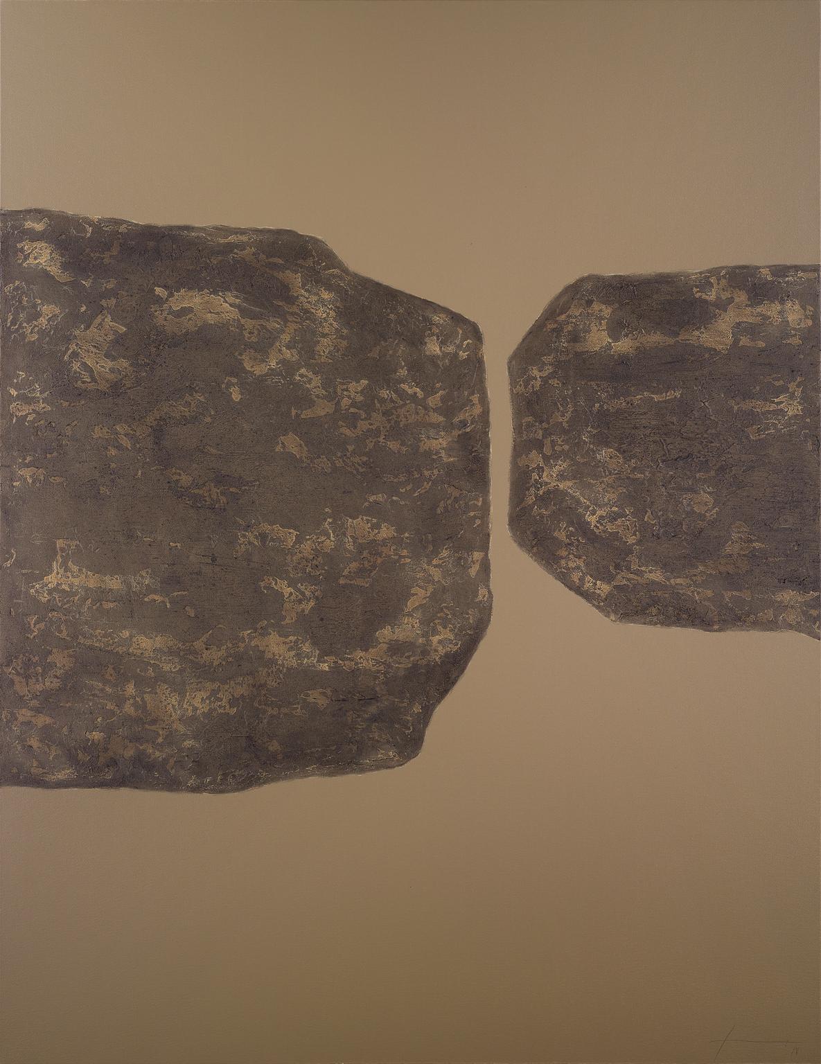 Jon Errazu Abstract Painting – Stones XXXIV - 21. Jahrhundert, Zeitgenössisch, Abstrakte Malerei, Mixed Media