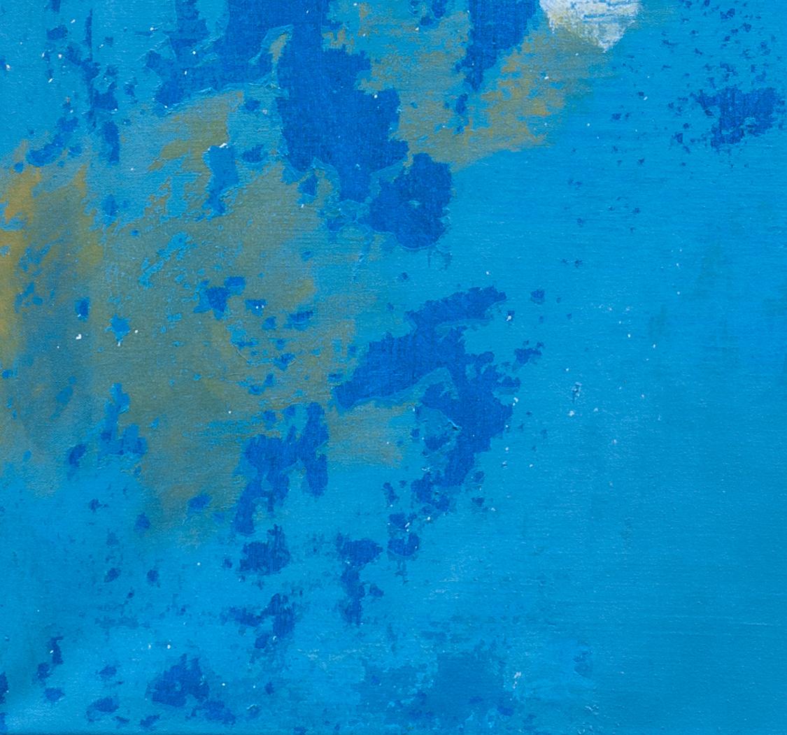 Untitled OF7 - 21e siècle, Contemporain, Peinture abstraite, Technique mixte - Bleu Abstract Painting par Jon Errazu