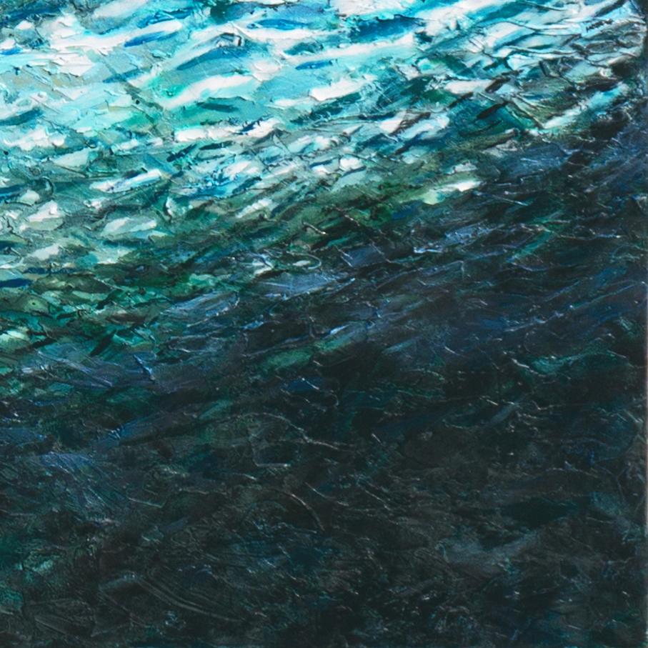 „Großer Ozean Abstrakt“, Transzendentalistisch, Marine, Scuba Diving, Untersee, Aqua (Abstrakter Expressionismus), Painting, von Jon Gariepy
