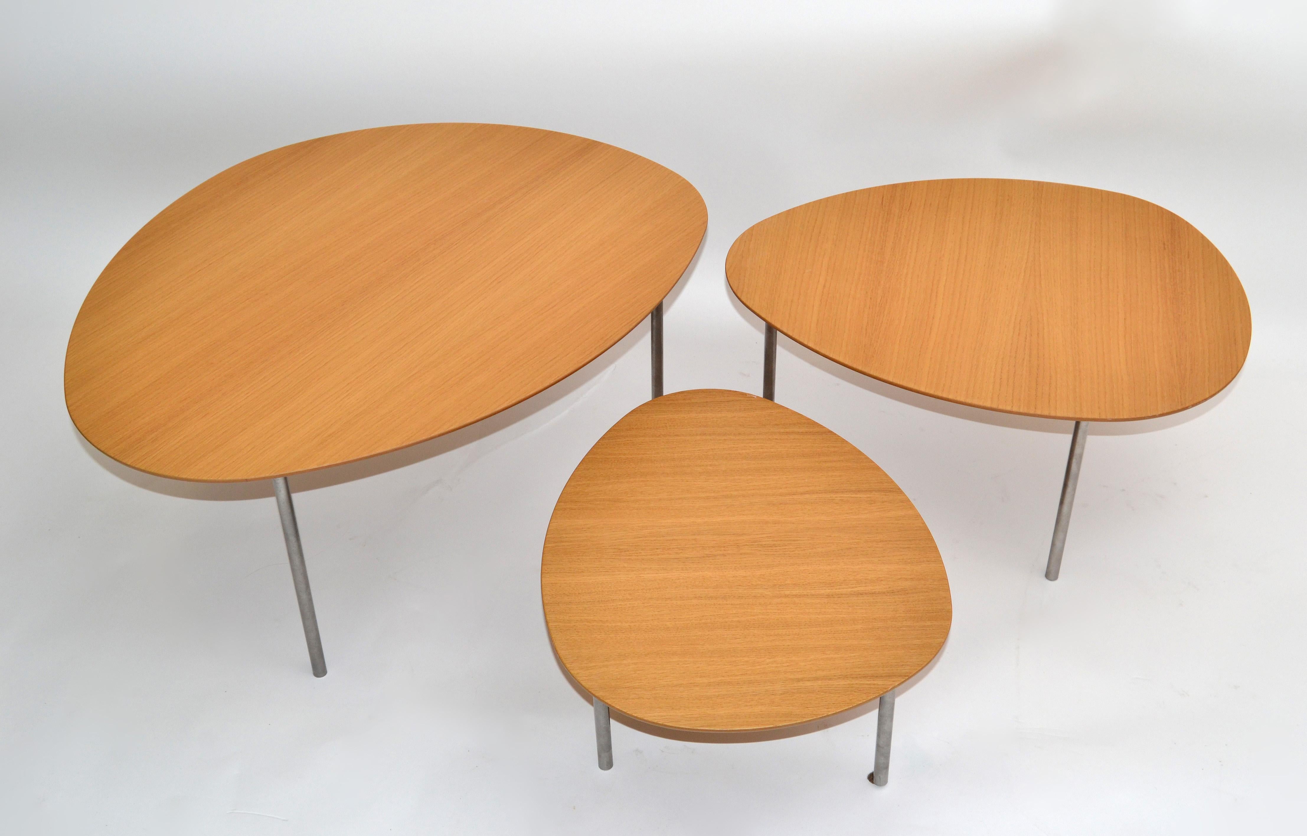 Jon Gasca Plywood Nesting Tables / Stacking Tables STUA Design Spain, Set of 3 2