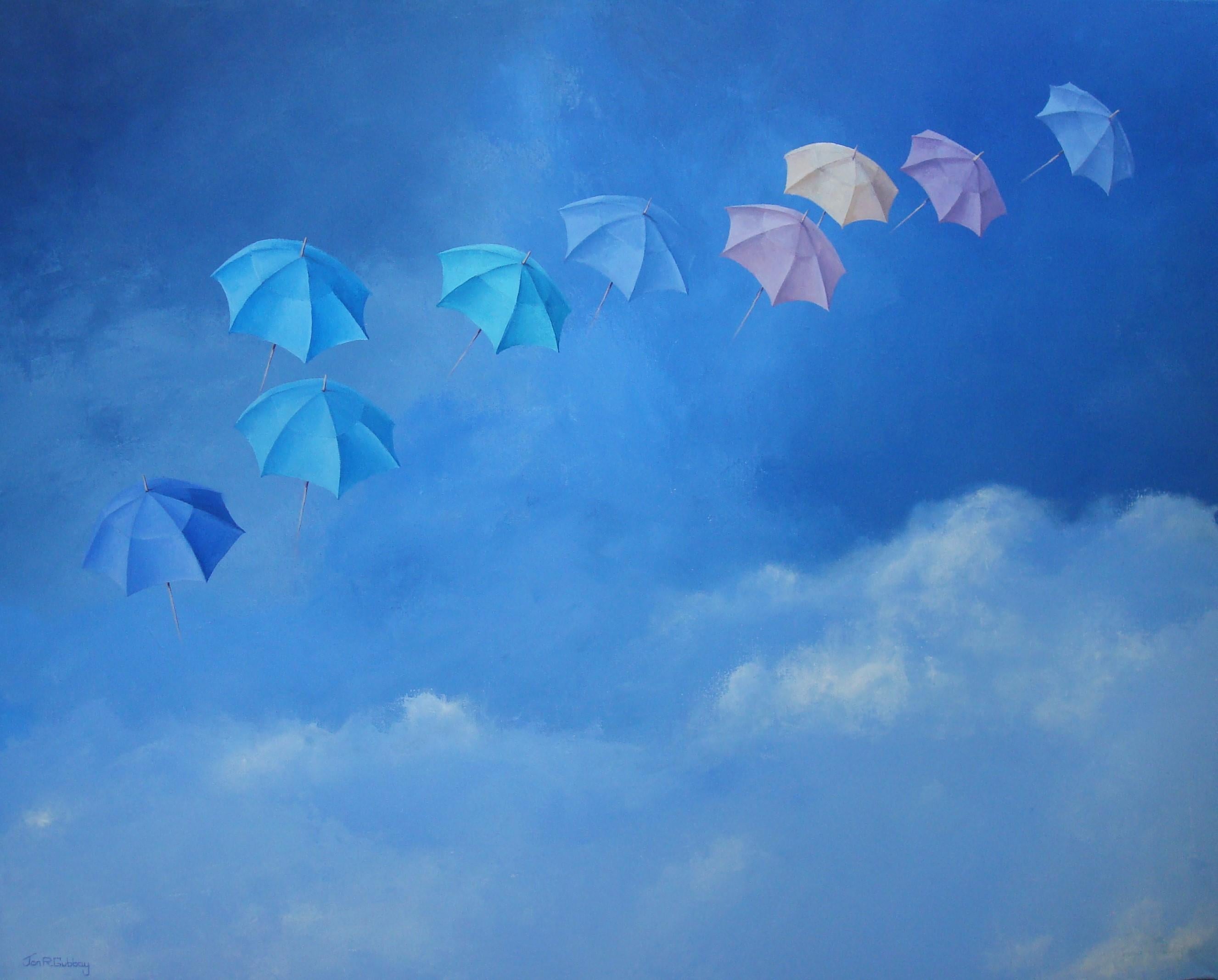 above the Clouds  - acrylic painting modern contemporary art