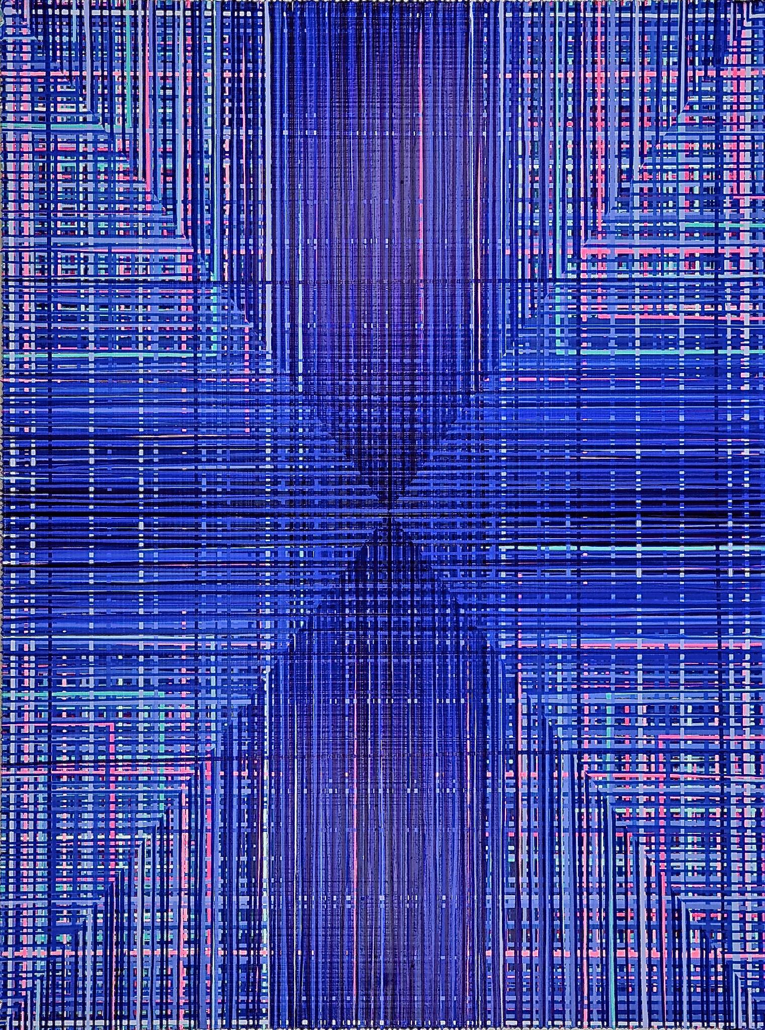 "Heroico Caeruleum"
72 x 96 in. 

Utilizing gravity to drip bright blue paint creating an illusion of depth due to the repetitive dripping method. Abstract acrylic artwork by Jon James.


See our shipping policies. For quotes, please contact us.