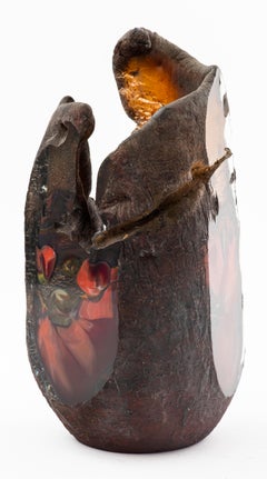 Jon Kuhn Modern Sand-Cast Art Glass Sculpture