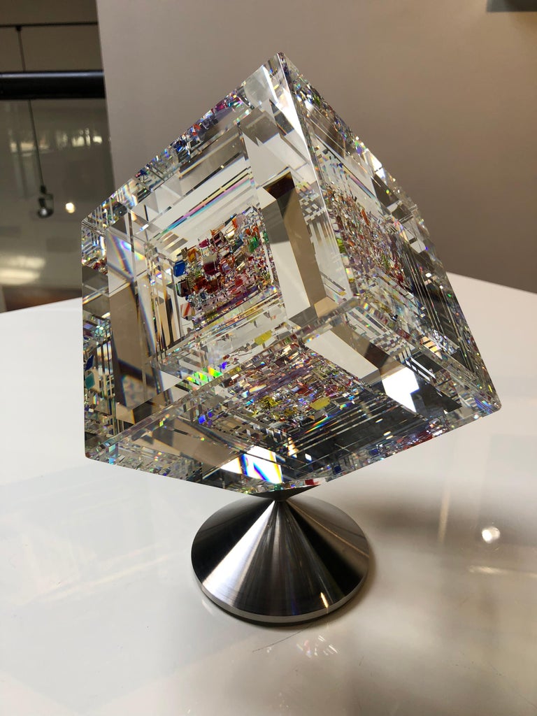 Jon Kuhn "Dancing Beauty", Hand cut, fused and polished optical glass