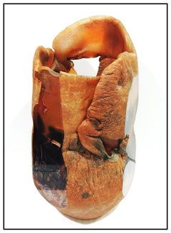 Jon Kuhn Original Blown Glass Sculpture Vase Signed Modern Artwork John Cube SBO