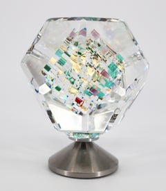 Jon Kuhn, 'Wings of Heat', 12-Sided Dodecagon Glass Sculpture on rotating base