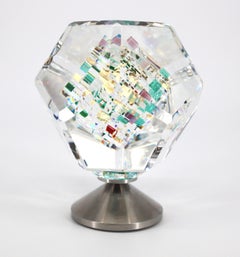 Jon Kuhn, 'Wings of Heat', 12-Sided Dodecagon Glass Sculpture on rotating base