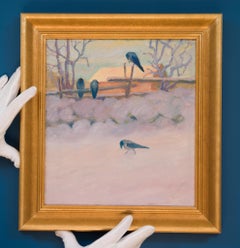 Four Hooded Crows in a Winter Landscape, c. 1910–1915