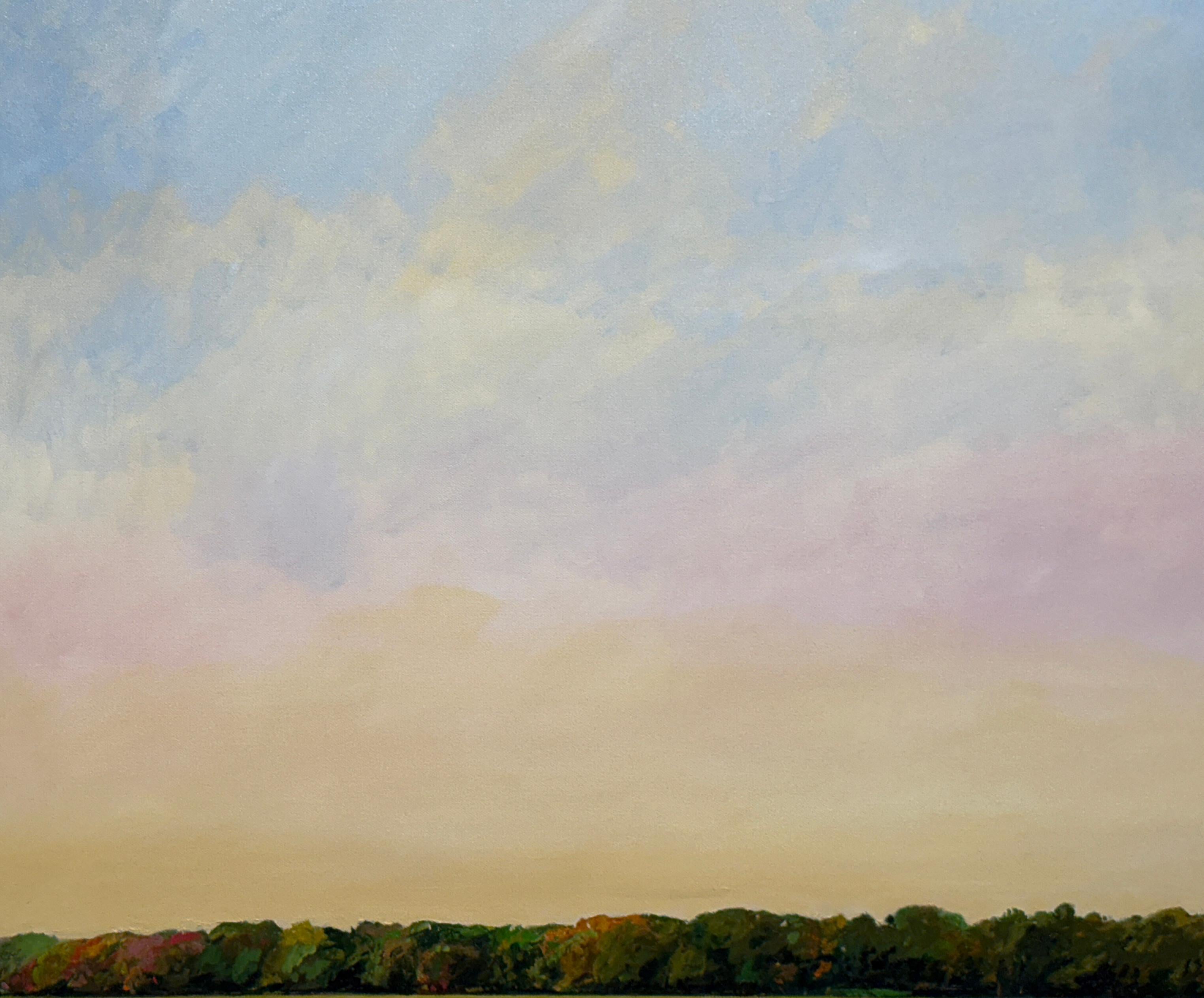 AUTUMN MARSH (MARSH AT DUSK) - Realism, Sunset, Landscape For Sale 1