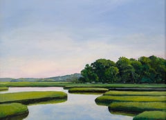 HIGH TIDE, SALT MARSH - Landscape, Realism, Waterscape