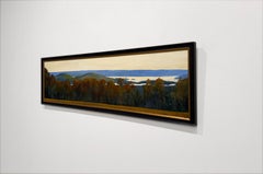 Quabbin Reservoir (Fall) Landscape Painting, Plein Air Realism, 12x44"