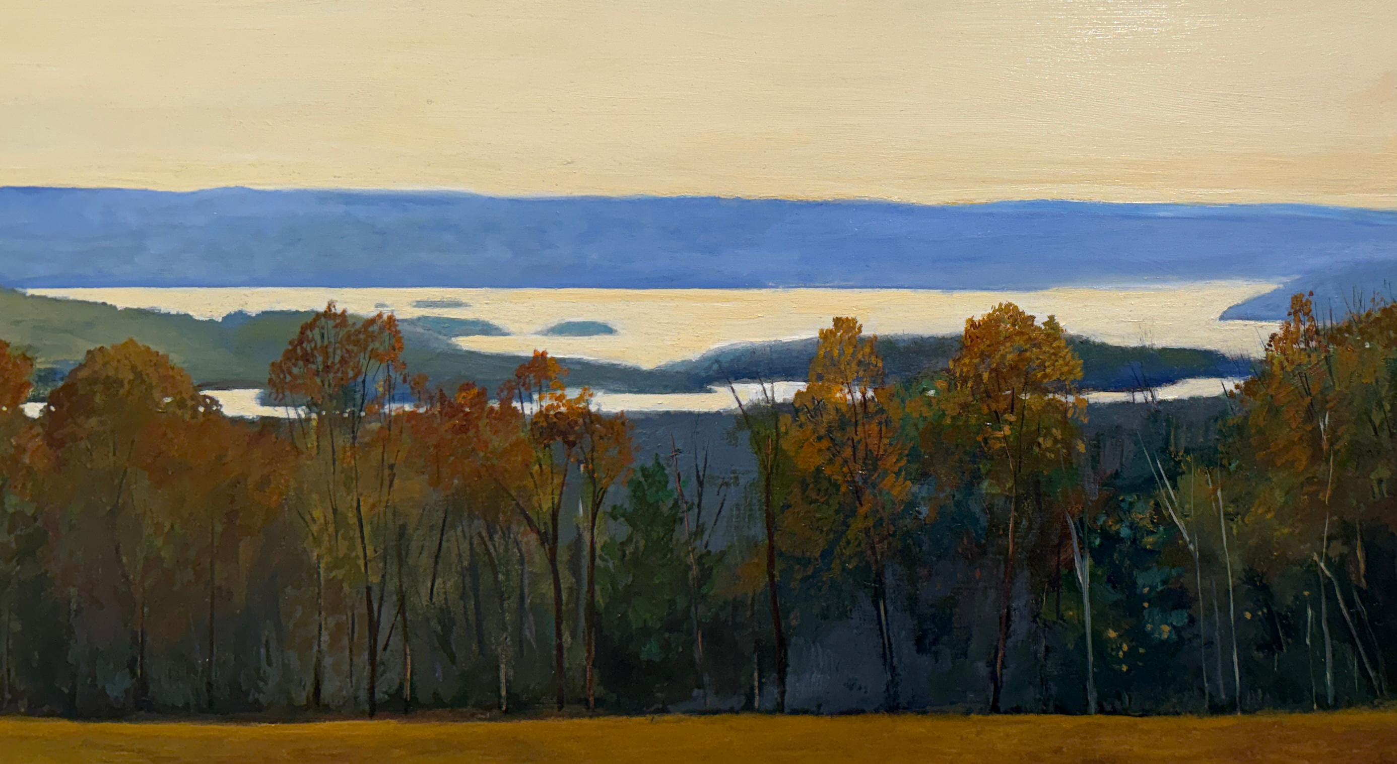 QUABBIN RESERVOIR (FALL) - Plein air / Realismus / Landschaft (Zeitgenössisch), Painting, von Jon MacAdam