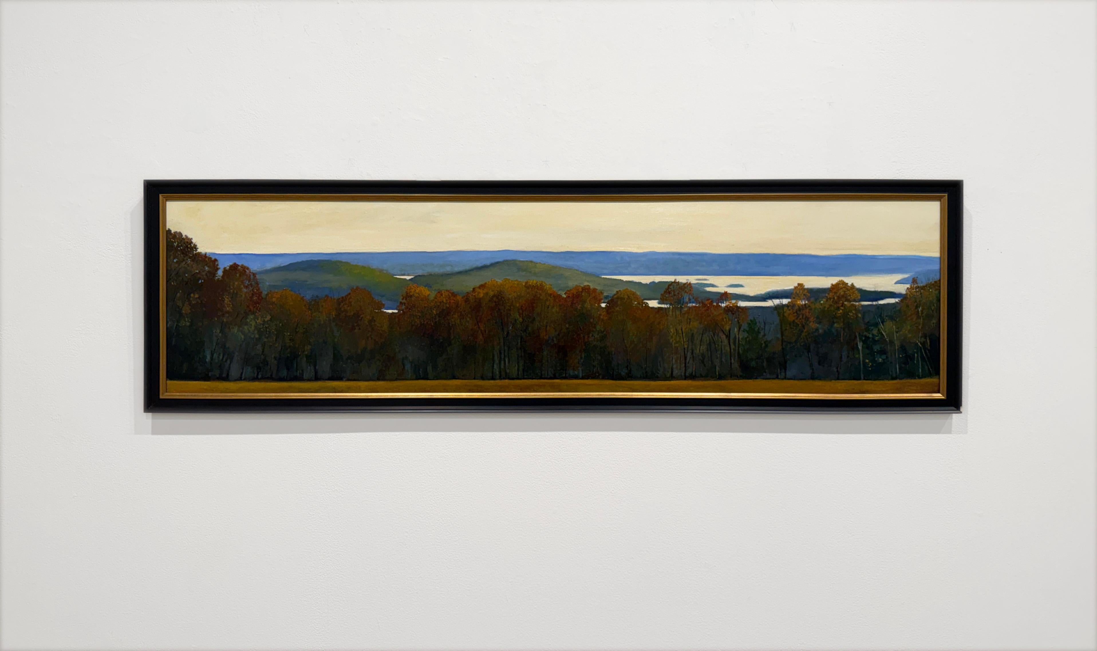 Jon MacAdam Landscape Painting – QUABBIN RESERVOIR (FALL) - Plein air / Realismus / Landschaft